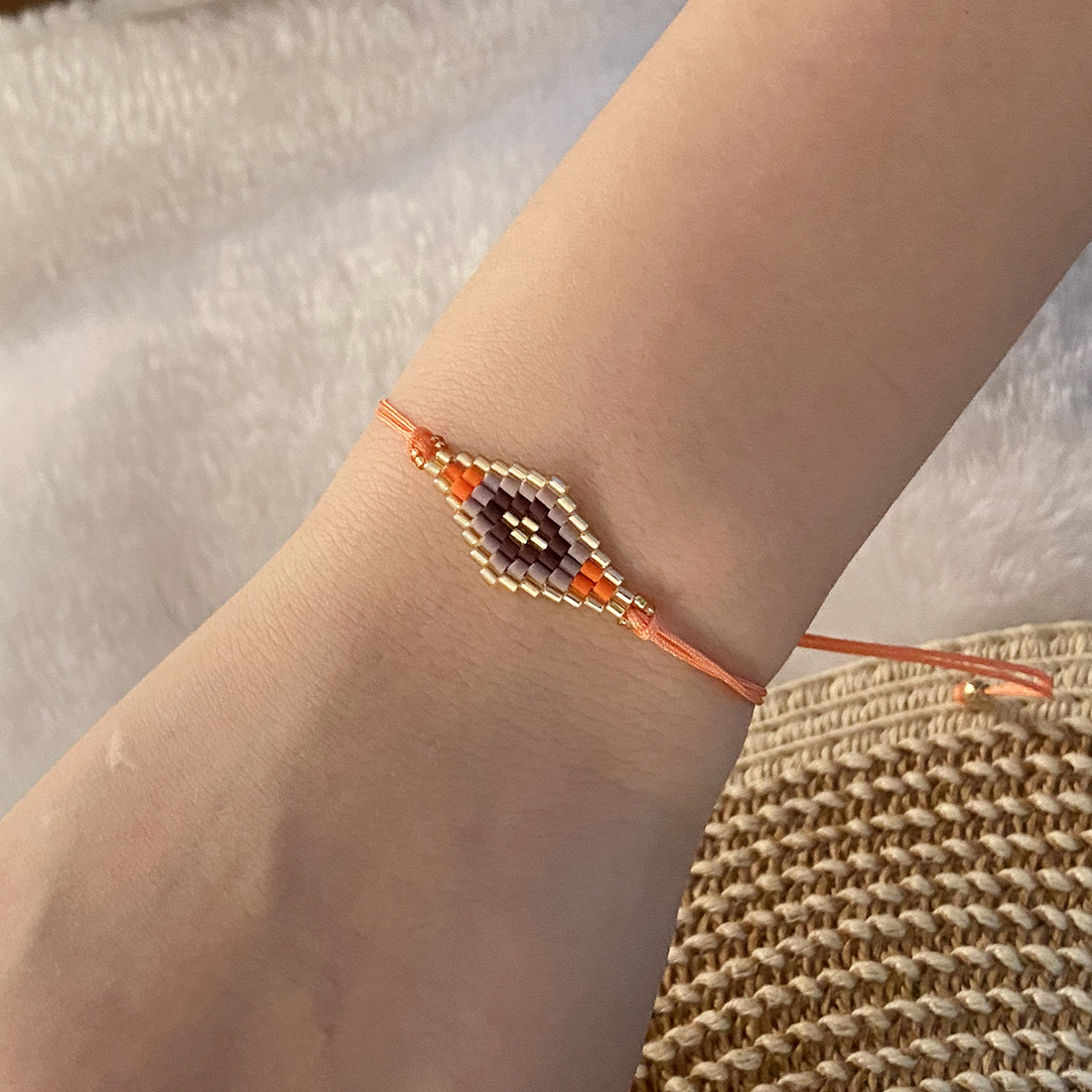 Bingmeng B567 Seed Bead Braided Bracelet: evening outing scenario