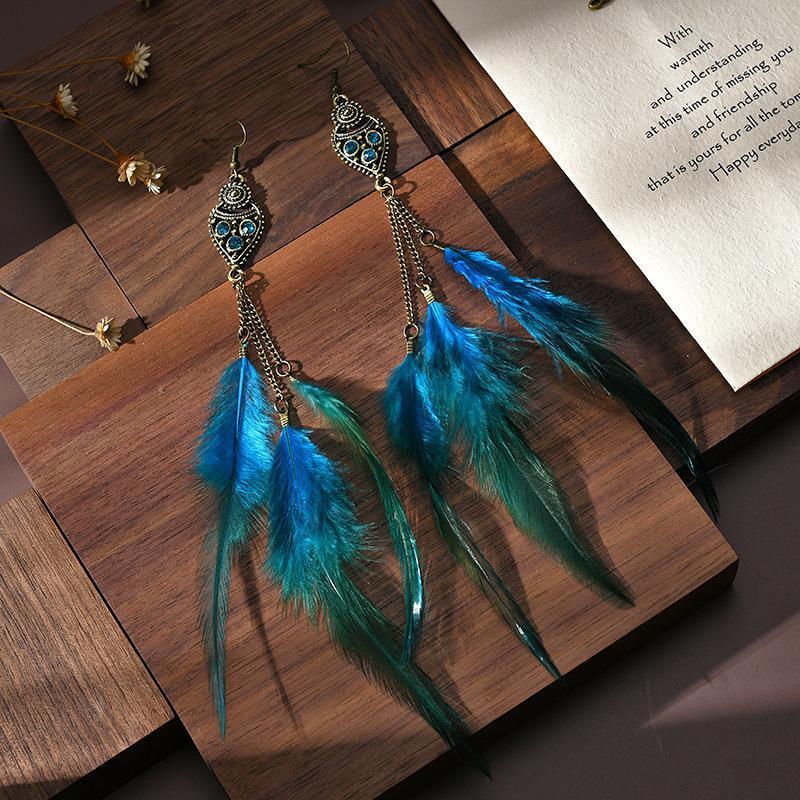 Ethnic Feather Earrings music festival scenario