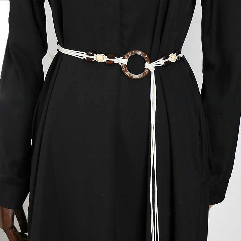 Ethnic Style Woven Waist Belt: beach party scene