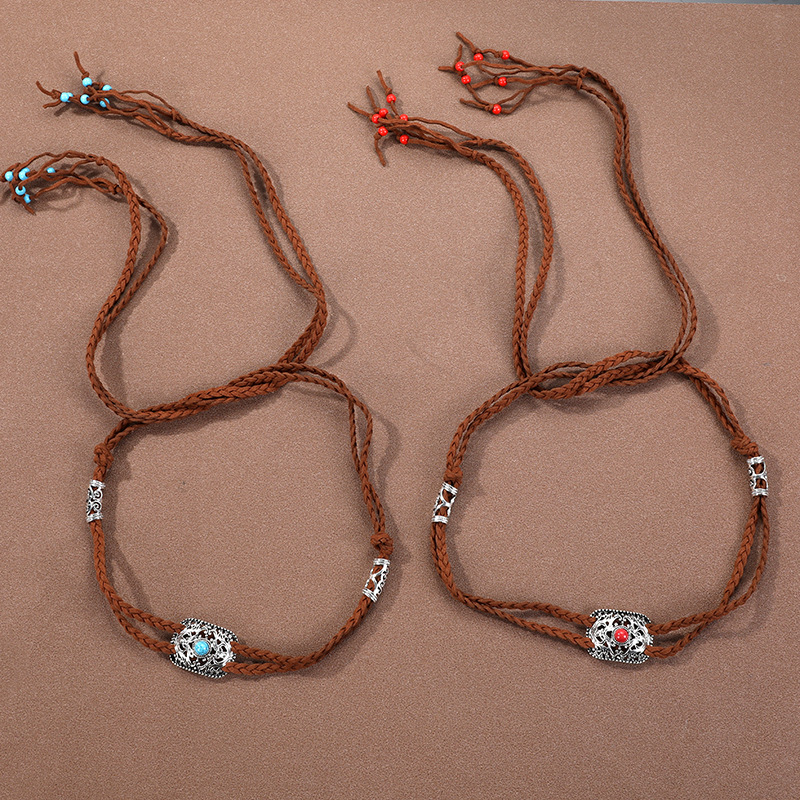 Tibetan Braided Tassel Hair Rope at music festival