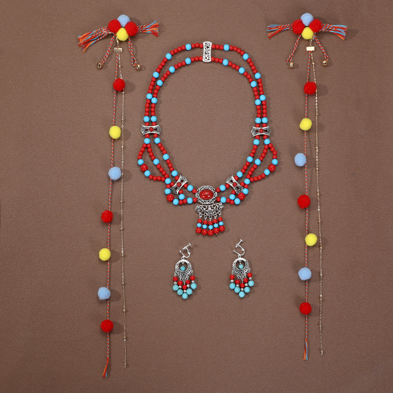 Tibetan Water Drop Tassel Forehead Ornament - Image 10