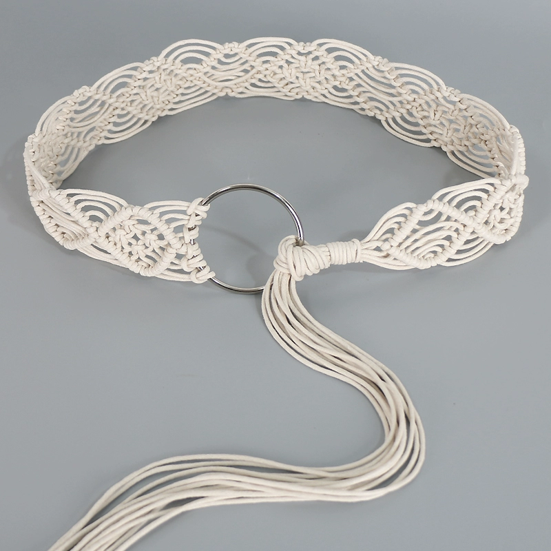 Ethnic Vintage Waist Chain: bohemian belt detail view