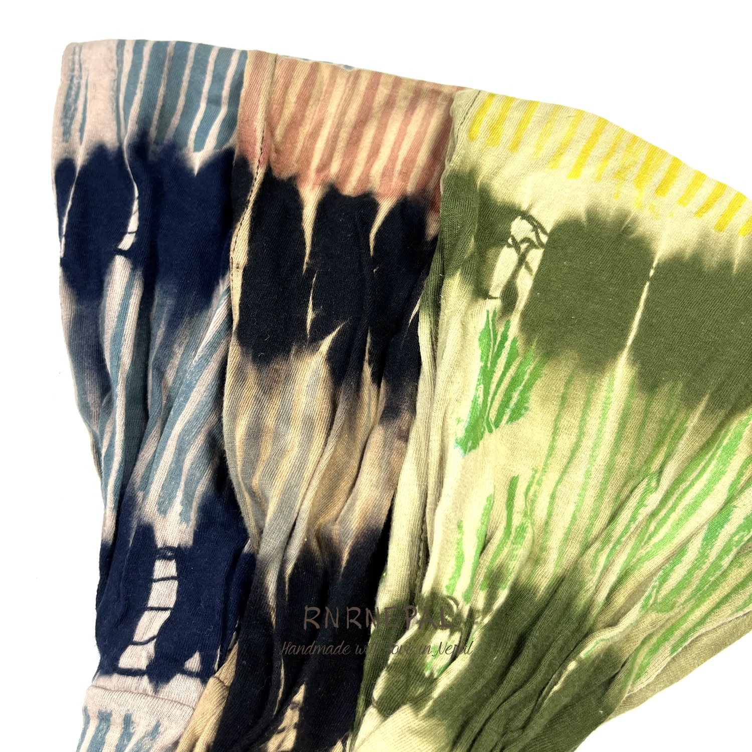 RNRNEPAL Cotton Tie-Dye Headscarf: Skin-Friendly Cotton Material Detail