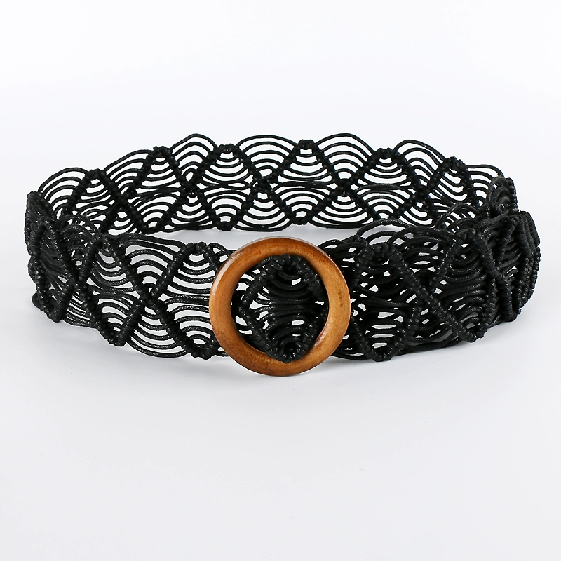 Ethnic Woven Waist-Cinching Waist Belt: outdoor concert scene