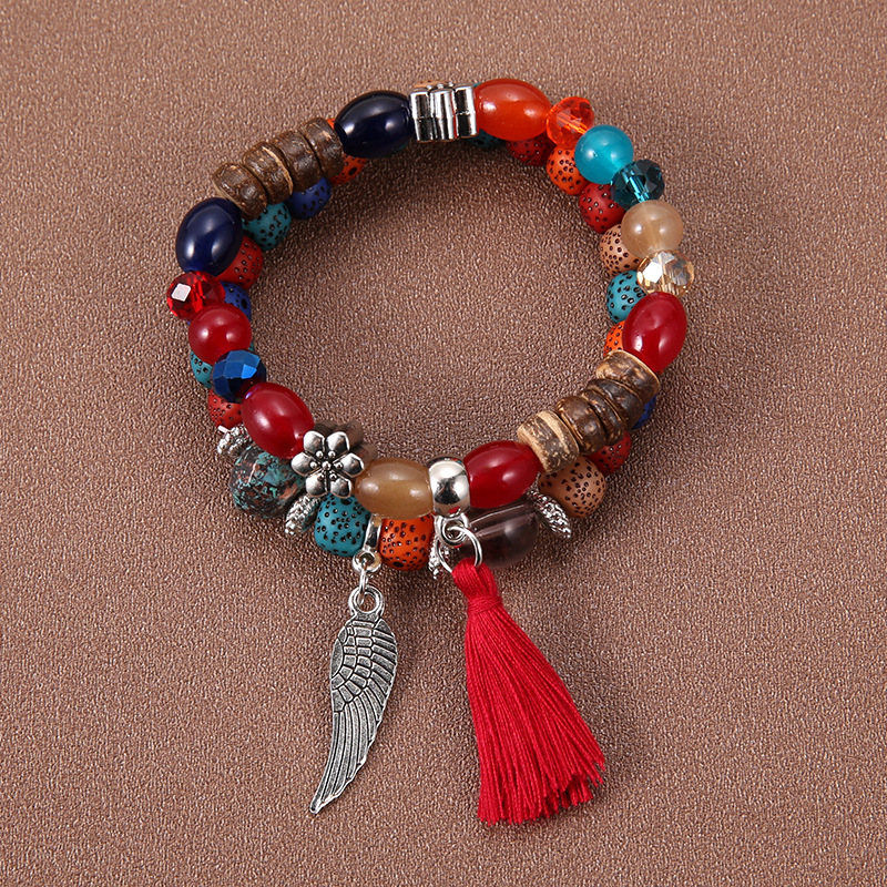 Bohemian Style Multi-layer Beaded Bracelet: music festival scene