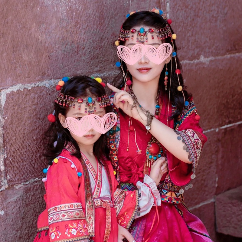 Tibetan Water Drop Tassel Forehead Ornament - Image 5