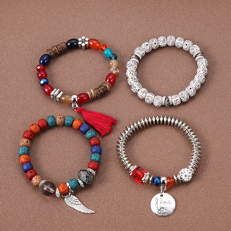 Bohemian Style Multi-layer Beaded Bracelet: casual outing scene