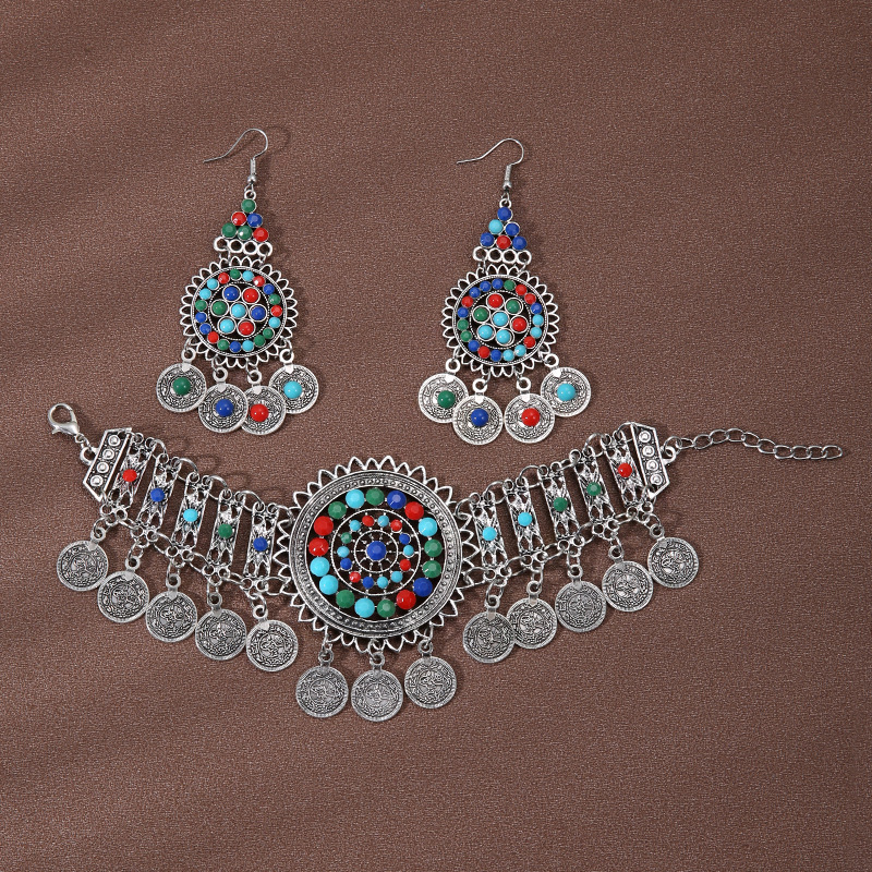 Miao Tibetan Silver Tassel Accessory: Tassel Headpiece Detail