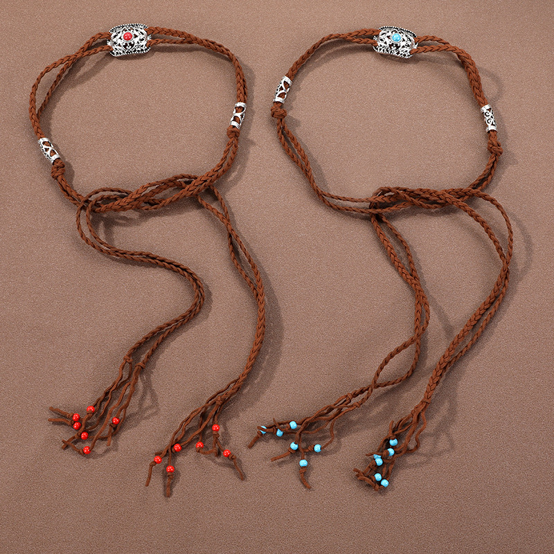 Tibetan Braided Tassel Hair Rope at beach