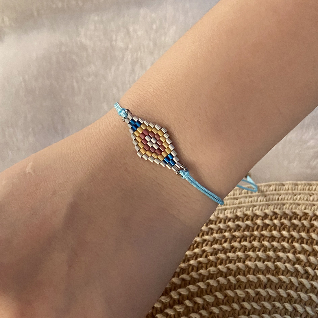 Bingmeng B567 Seed Bead Braided Bracelet: office scenario