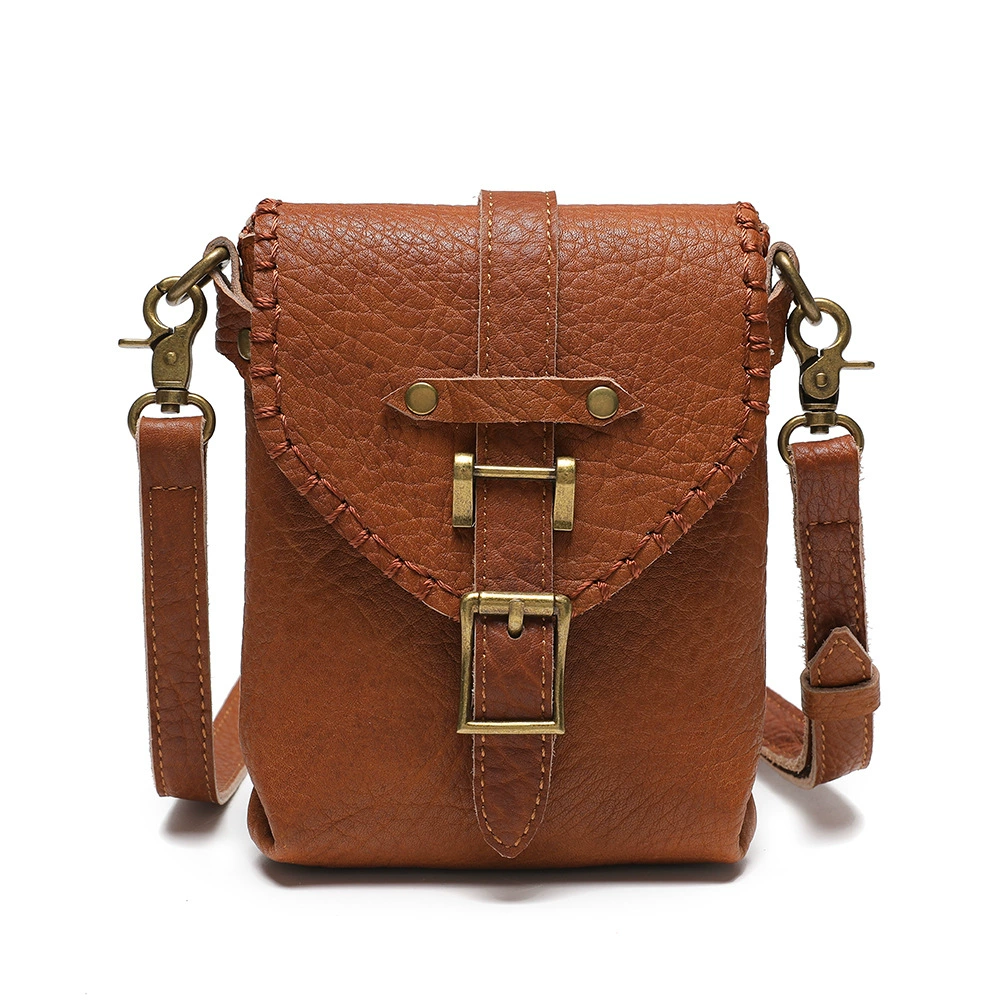 Vintage Full Grain Leather Crossbody Bag: music festival scene