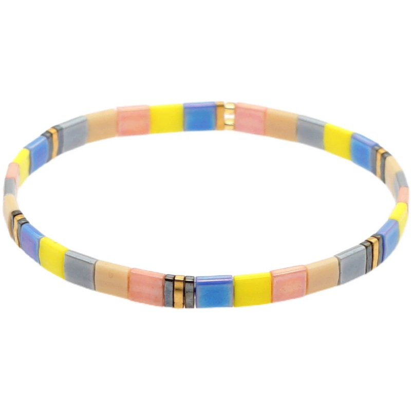 Tila Bead Bohemian Rainbow Bracelet: best friend gift detail view