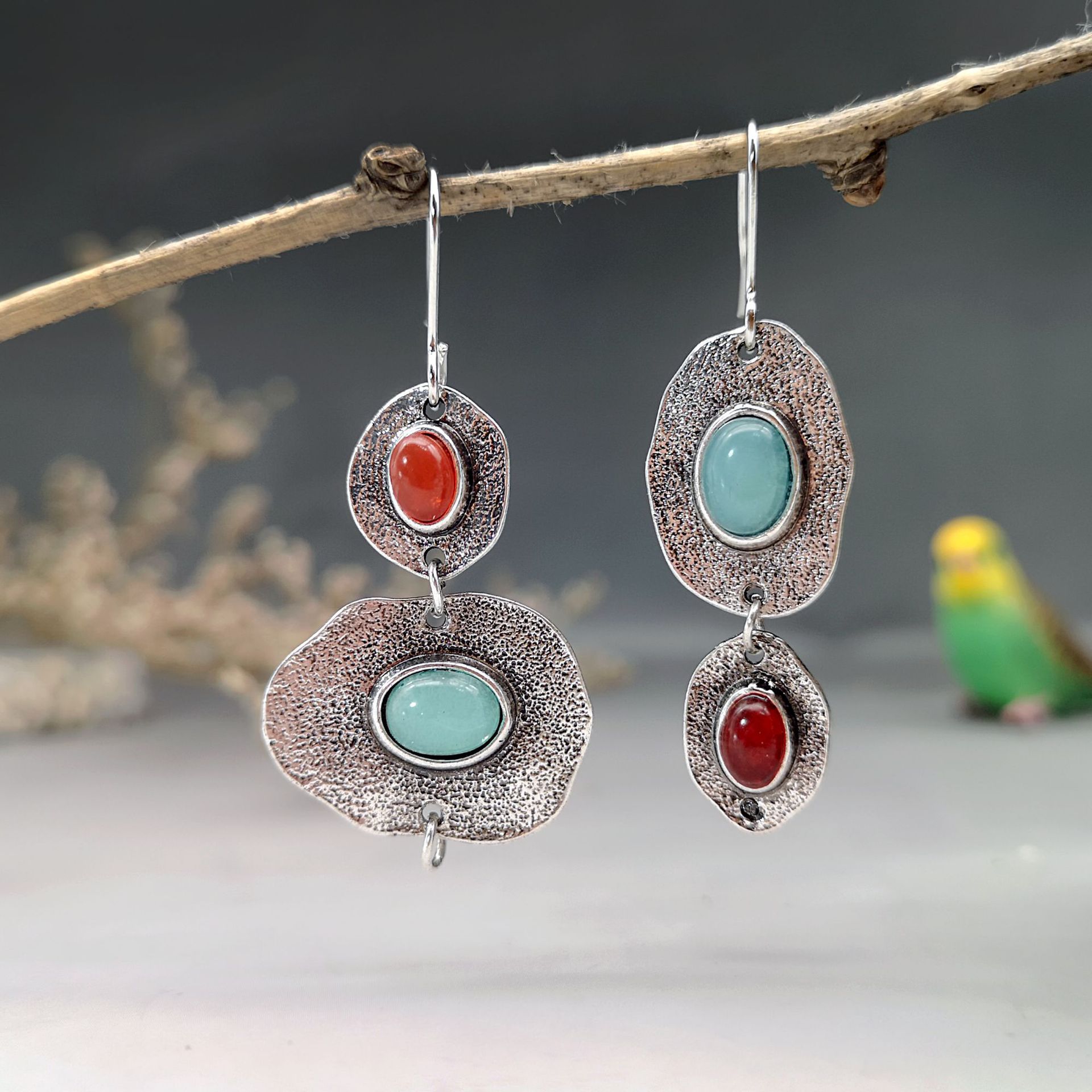 Rongyu Mint Chalcedony Thai Silver Earrings: weekend brunch scenario